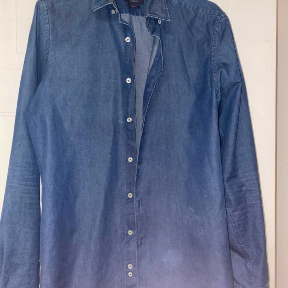 Zara denim shirt.